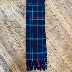 Pendleton Black Plaid Wool Scarf